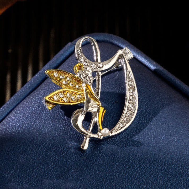 Racing Butterfly Crystal Initial Letter 26 Alphabet Brooch