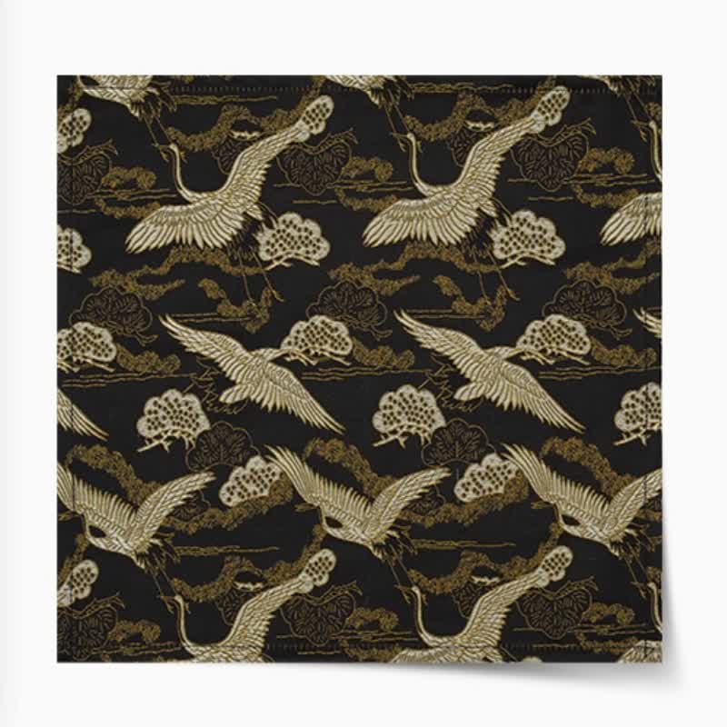 Men's Golden Crane Jacquard Luxury Bow Tie