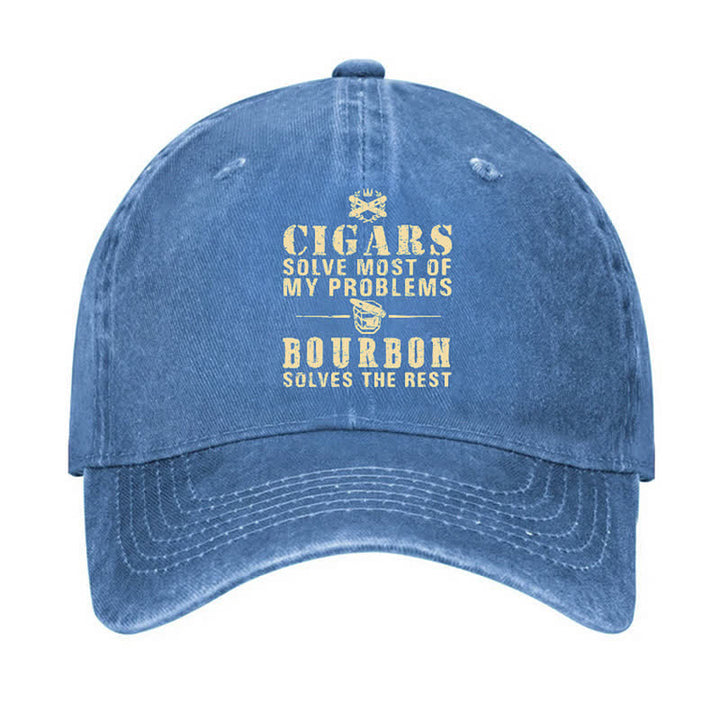 Bourbon Solve The Rest Problems Adjustable Baseball Cap