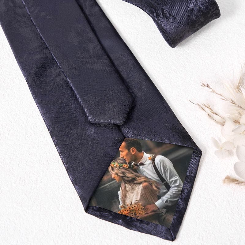Men's Black Peony Classic Flower Business Necktie Pocket Square