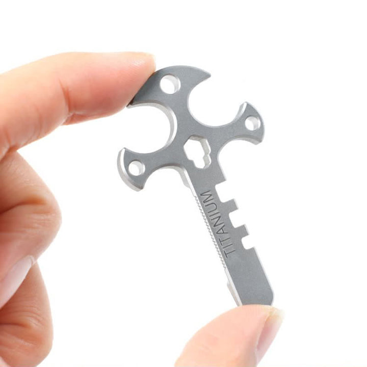 Outdoor Portable Mini Crowbar Bottle Opener Cross EDC Keychain