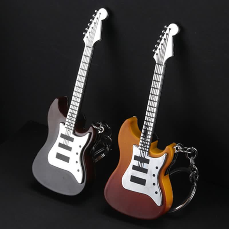 Guitar Shaped Inflatable Butane Lighter Keychain - image 3