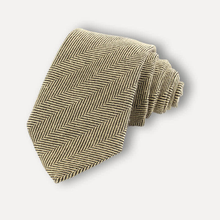 Men's British Soft Wool-like Striped Necktie