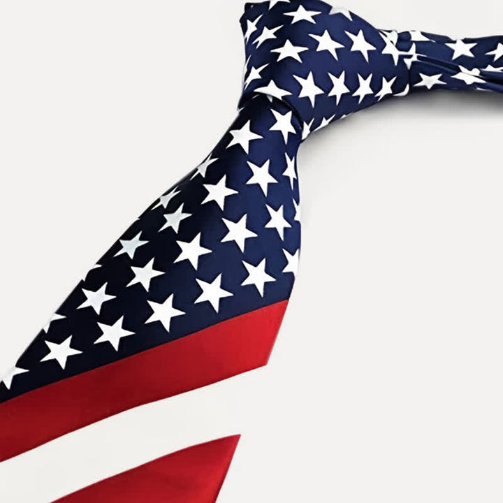Men's Flag Stars & Stripes Necktie