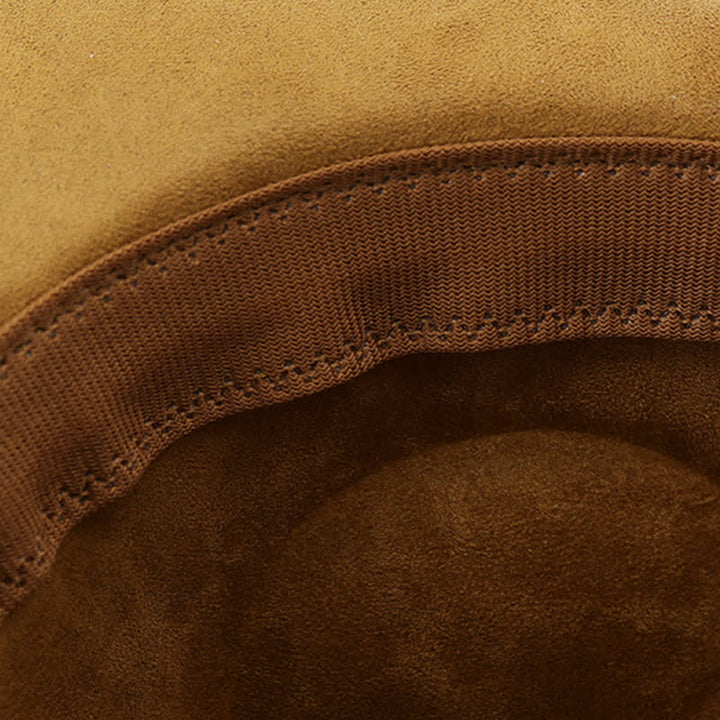 Ethnic Decorative Feather Band Suede Cowboy Hat - image 8
