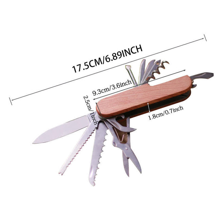 Custom Carving 11 In 1 Multi-Tool Knife Wood Bottle Opener