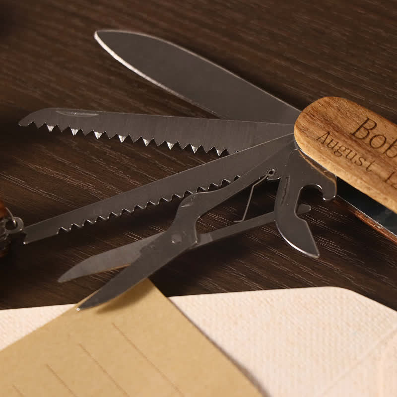 Custom Carving 11 In 1 Multi-Tool Knife Wood Bottle Opener