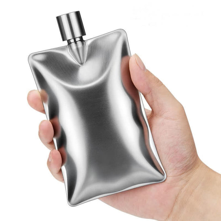 6 oz Irregular Creative Stainless Steel Wavy Portable Flask