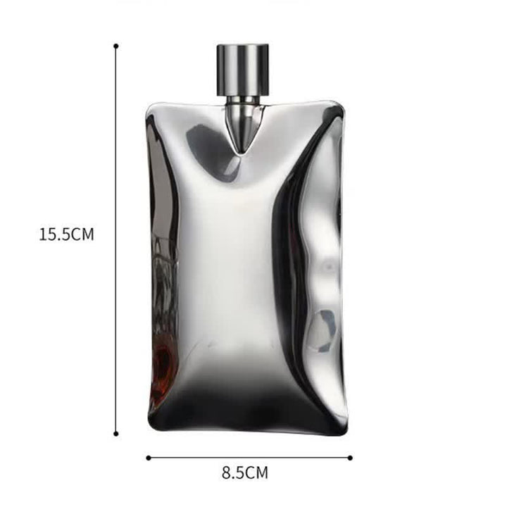 6 oz Irregular Creative Stainless Steel Wavy Portable Flask