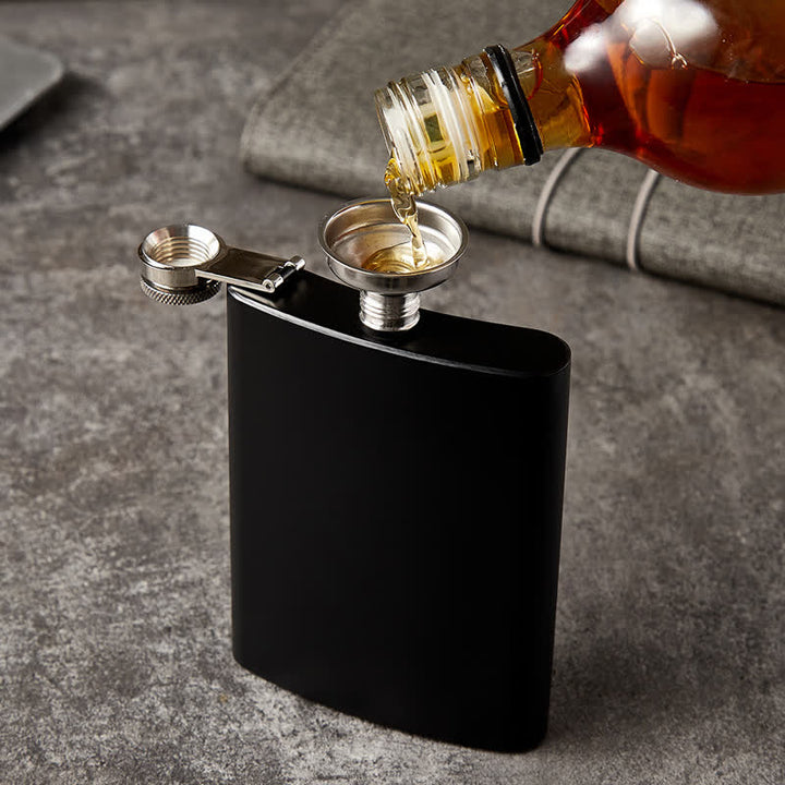 Custom 4Pcs Noble 8 oz Black Cup Flask Gift Set