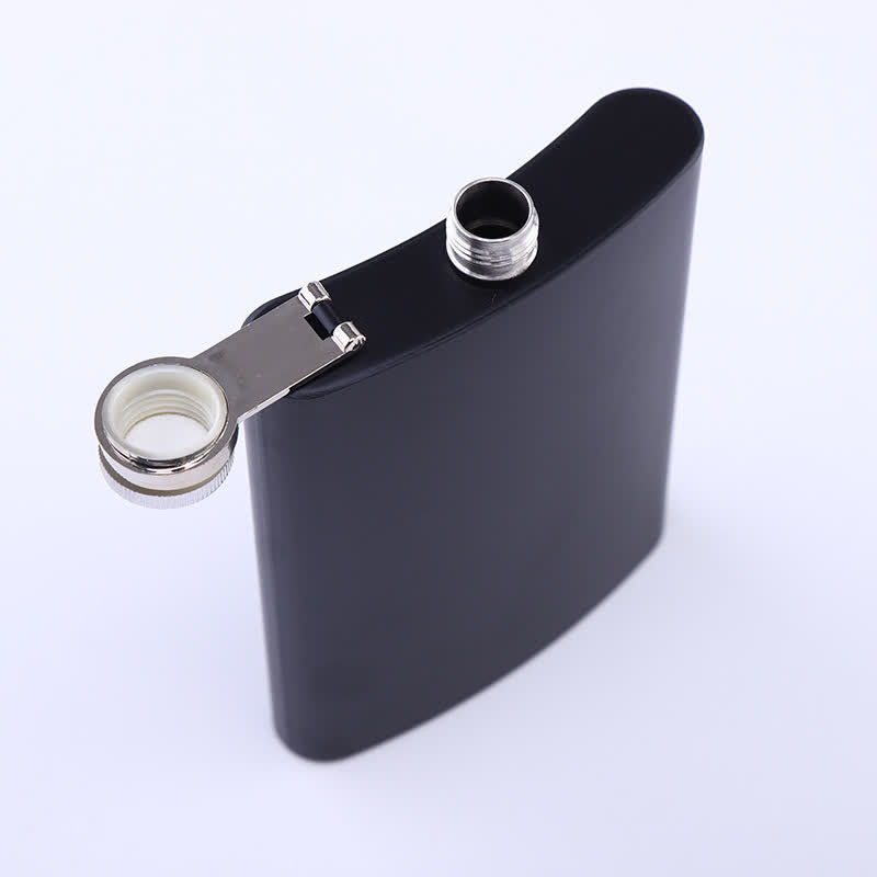 Custom 4Pcs Noble 8 oz Black Cup Flask Gift Set