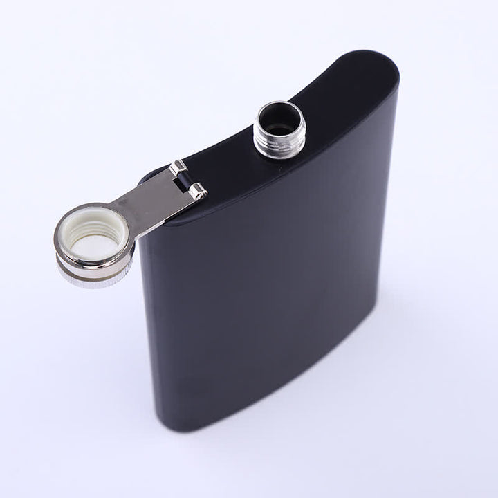 Custom 4Pcs Noble 8 oz Black Cup Flask Gift Set
