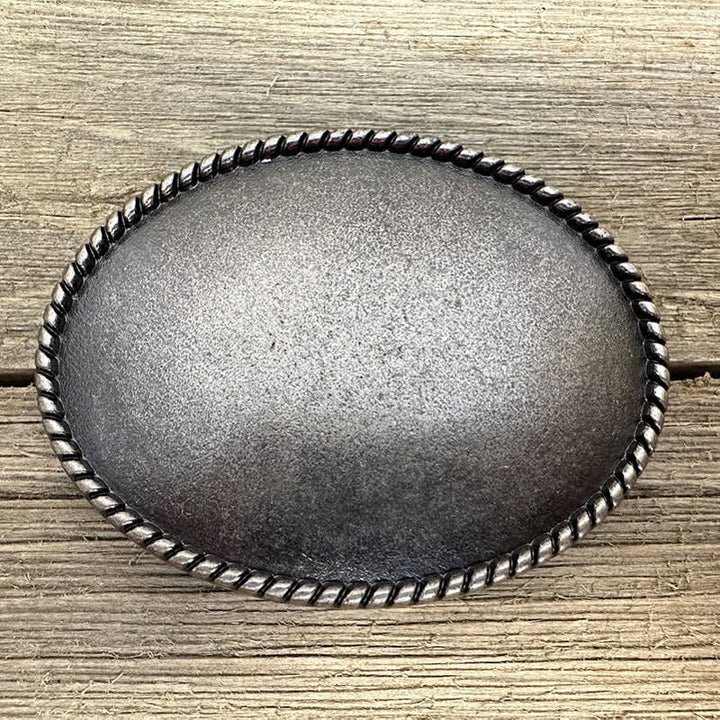 Antique Color Round Custom Name Monogram DIY Buckle Leather Belt - image 2