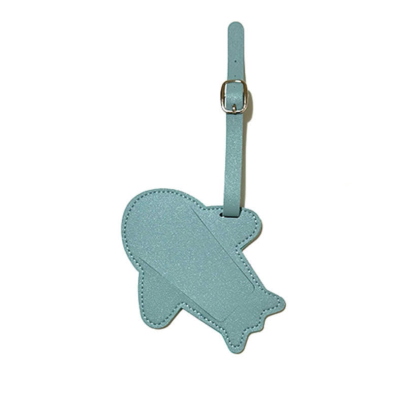 Airplane Shape One-Sided Custom Your Text Luggage Tag