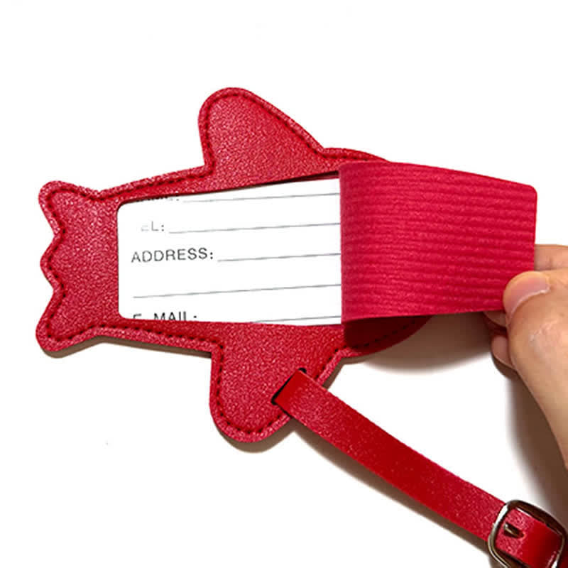 Airplane Shape One-Sided Custom Your Text Luggage Tag