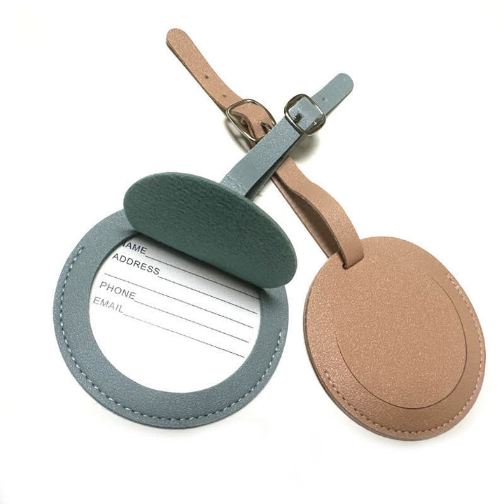 Round Shape One-Sided Custom Your Text Luggage Tag - image 6