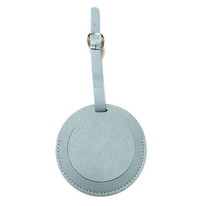 Round Shape One-Sided Custom Your Text Luggage Tag - Light Blue - image 12