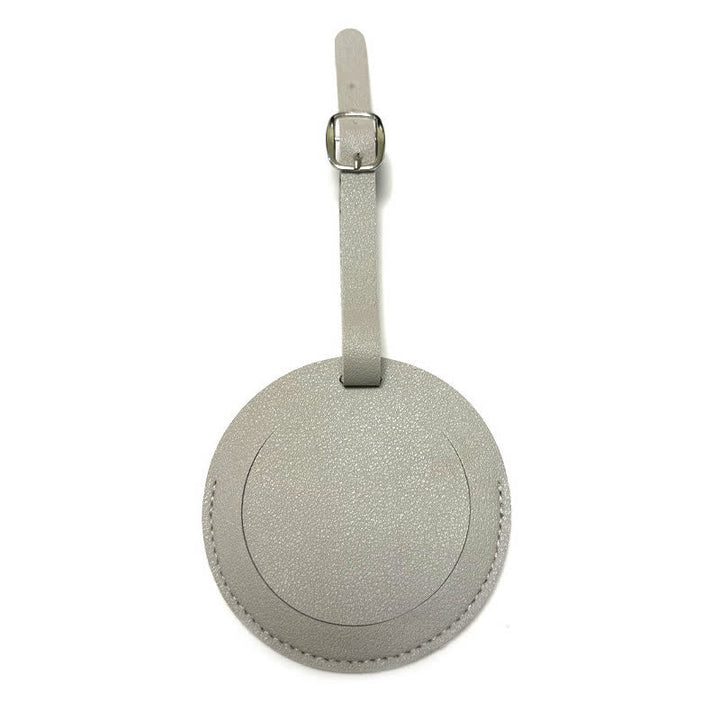 Round Shape One-Sided Custom Your Text Luggage Tag - Gray - image 17