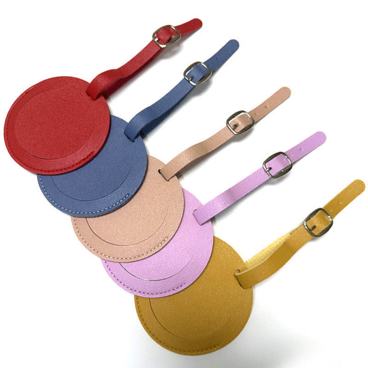 Round Shape One-Sided Custom Your Text Luggage Tag - image 5