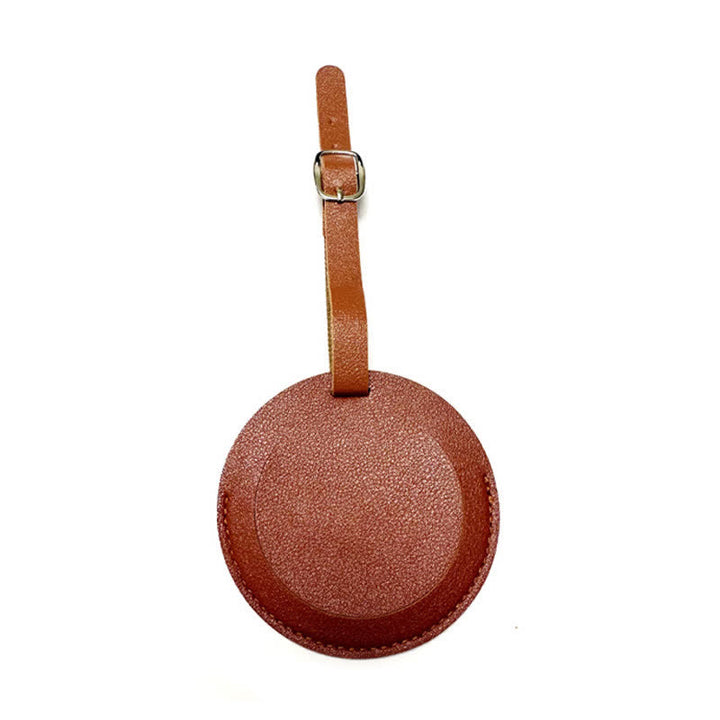 Round Shape One-Sided Custom Your Text Luggage Tag - Brown - image 18