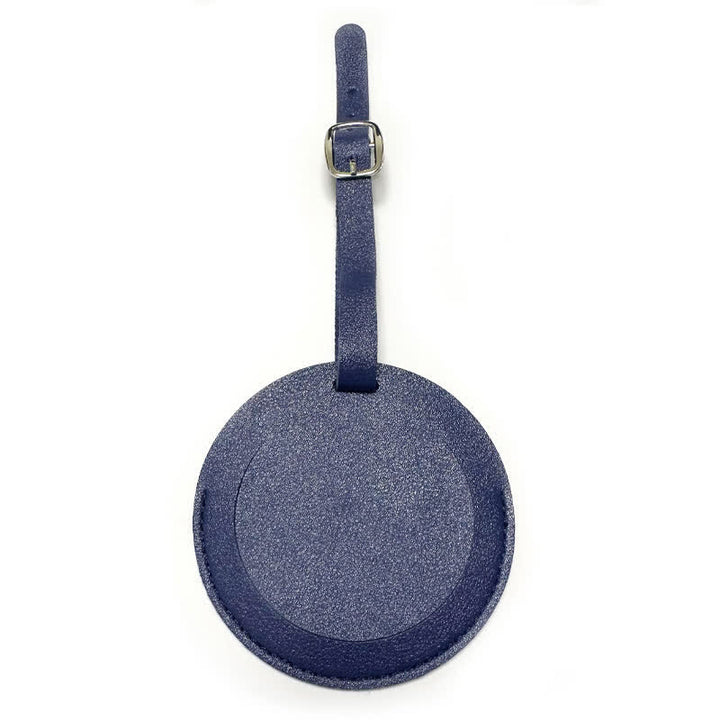 Round Shape One-Sided Custom Your Text Luggage Tag - Navy - image 3