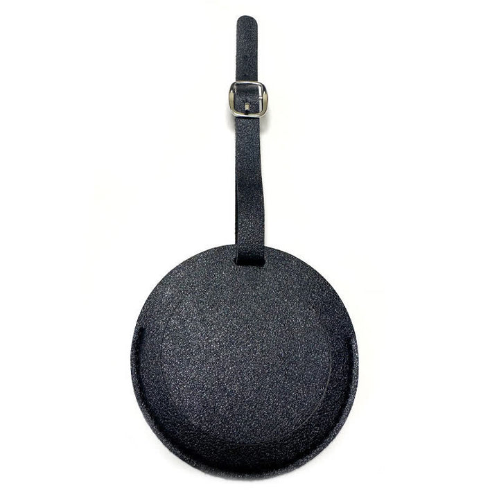 Round Shape One-Sided Custom Your Text Luggage Tag - Black - image 15