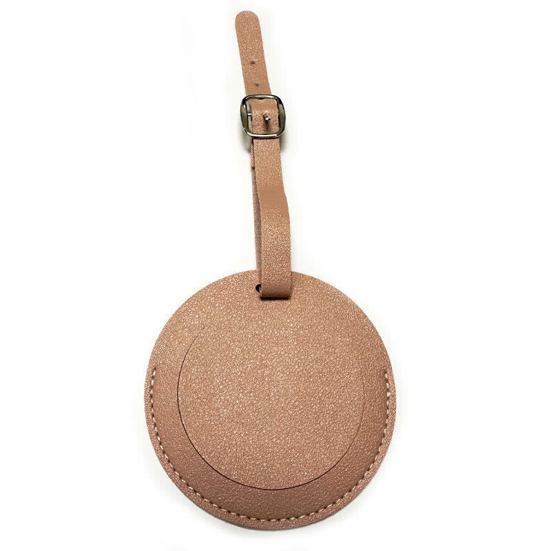Round Shape One-Sided Custom Your Text Luggage Tag - Pink - image 19