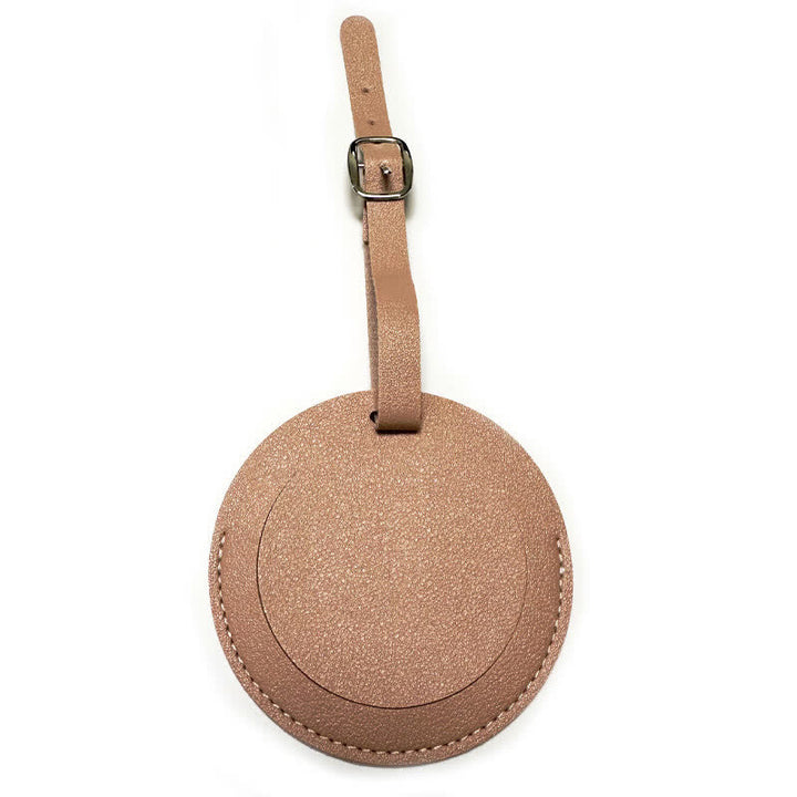 Round Shape One-Sided Custom Your Text Luggage Tag - Pink - image 19