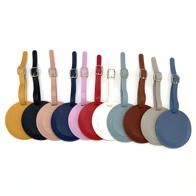 Round Shape One-Sided Custom Your Text Luggage Tag - image 2
