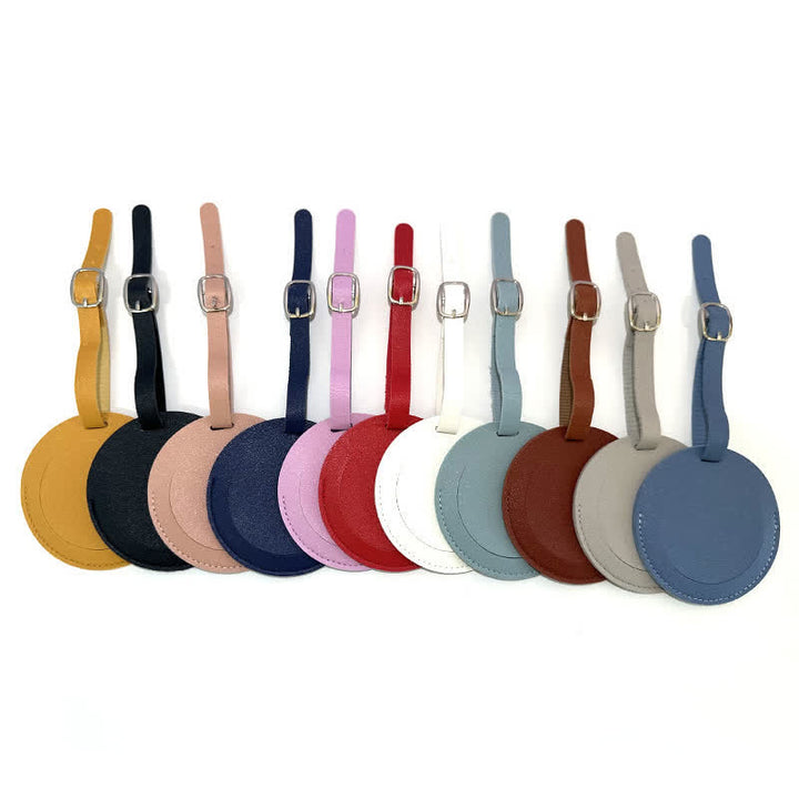 Round Shape One-Sided Custom Your Text Luggage Tag - image 2