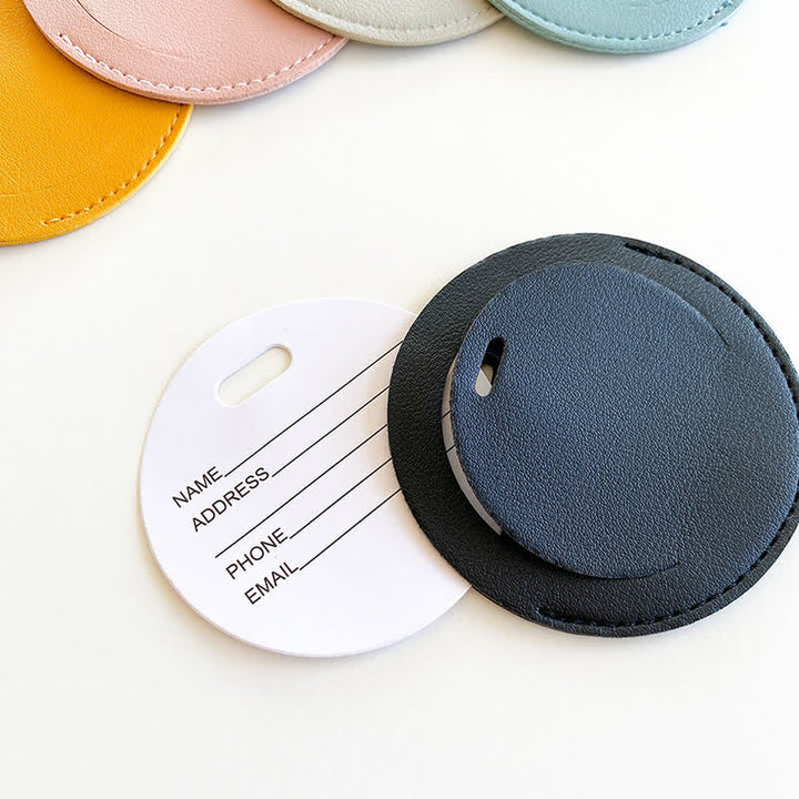 Round Shape One-Sided Custom Your Text Luggage Tag - image 7