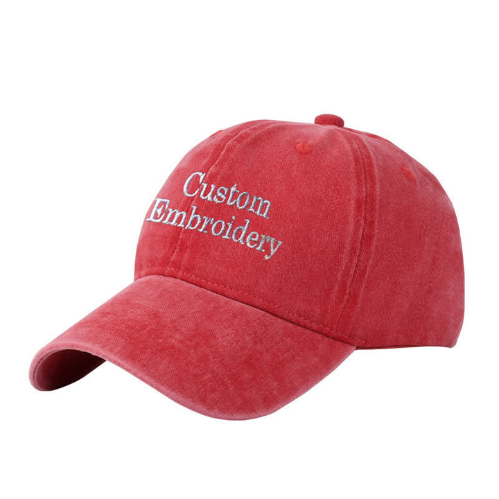 Custom Text Personalized Embroidered Adjustable Baseball Cap - Red - Adjustable (About 21 5/8"-23 1/4") - image 9