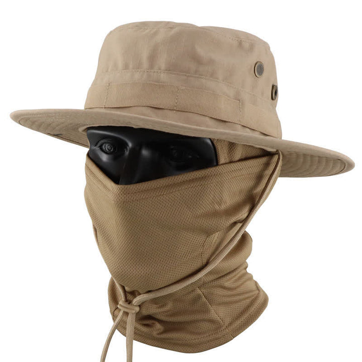 2Pcs Men's Head Cover Face Mask Camouflage Tactical Bucket Hat - Style #17 - Adjustable (22 7/8"-24 1/2") - image 21