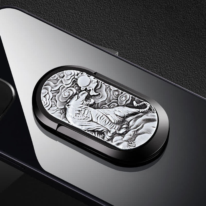 Dragon Tiger Phone Holder Ring Buckle Rechargeable Electric Lighter