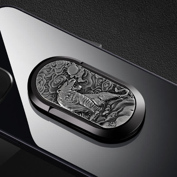 Dragon Tiger Phone Holder Ring Buckle Rechargeable Electric Lighter
