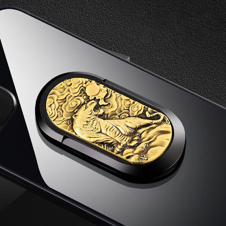 Dragon Tiger Phone Holder Ring Buckle Rechargeable Electric Lighter