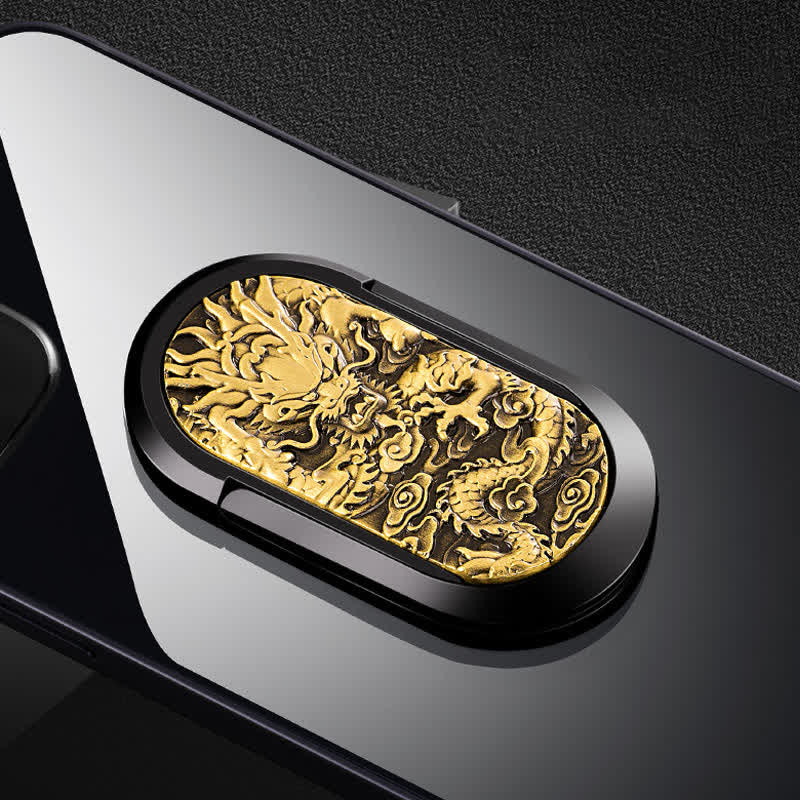 Dragon Tiger Phone Holder Ring Buckle Rechargeable Electric Lighter