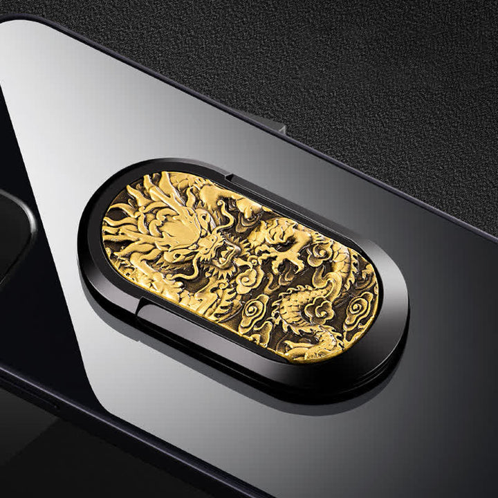 Dragon Tiger Phone Holder Ring Buckle Rechargeable Electric Lighter