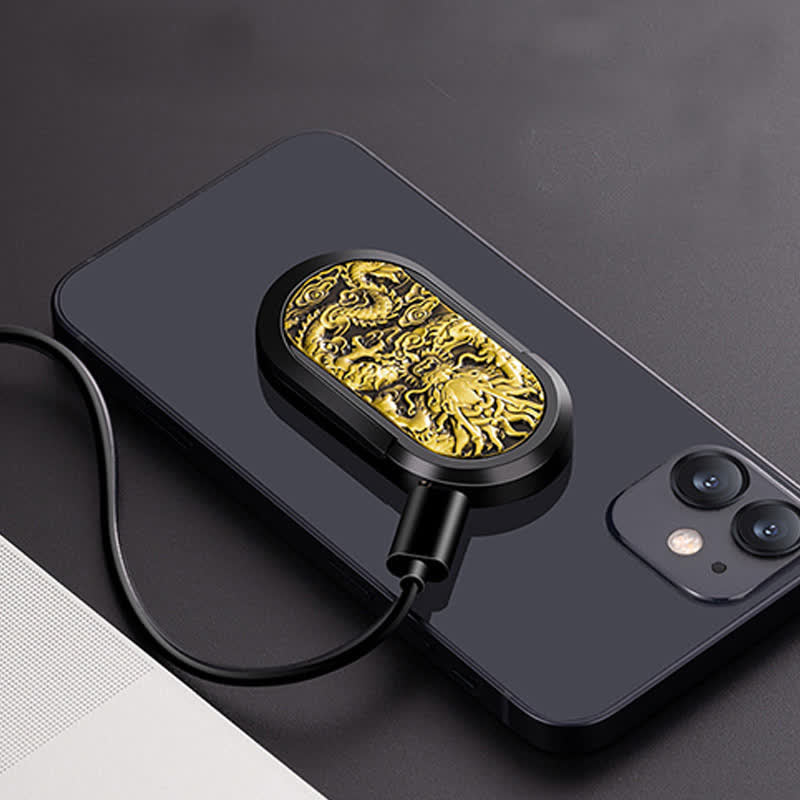 Dragon Tiger Phone Holder Ring Buckle Rechargeable Electric Lighter