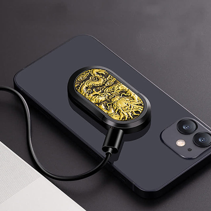 Dragon Tiger Phone Holder Ring Buckle Rechargeable Electric Lighter