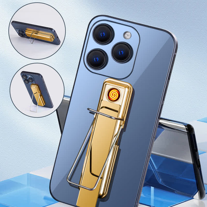 Long Strip Phone Holder Ring Buckle Rechargeable Electric Lighter