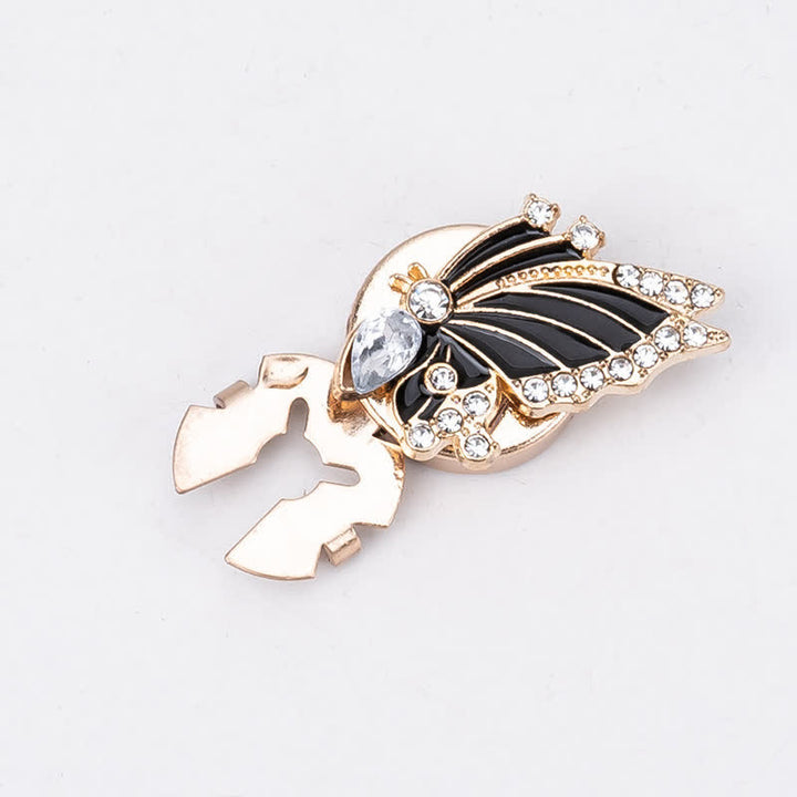1 Pair Butterfly Style Snap-On Shirt Button Covers