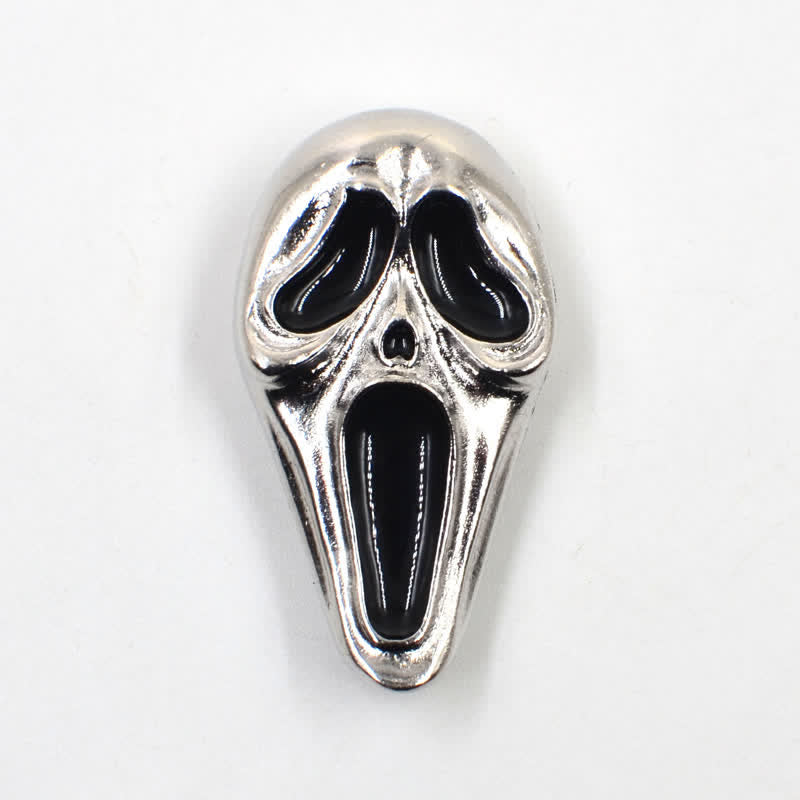1 Pair Horrible Skull Mask Snap-On Shirt Button Covers