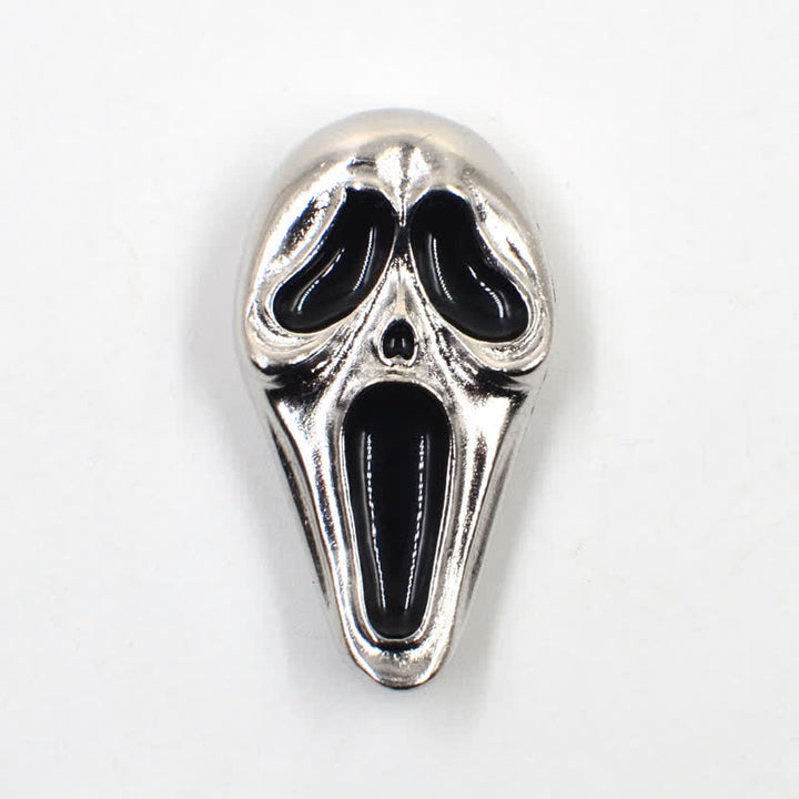 1 Pair Horrible Skull Mask Snap-On Shirt Button Covers