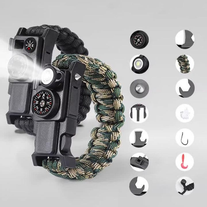 13 In 1 Tactical Survival Multi-Tool Hidden Knife Bracelet