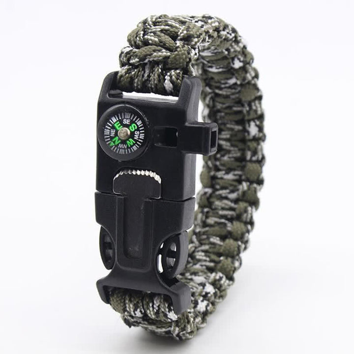 5 In 1 Survival Compass Whistle Multifunction Kit Bracelet