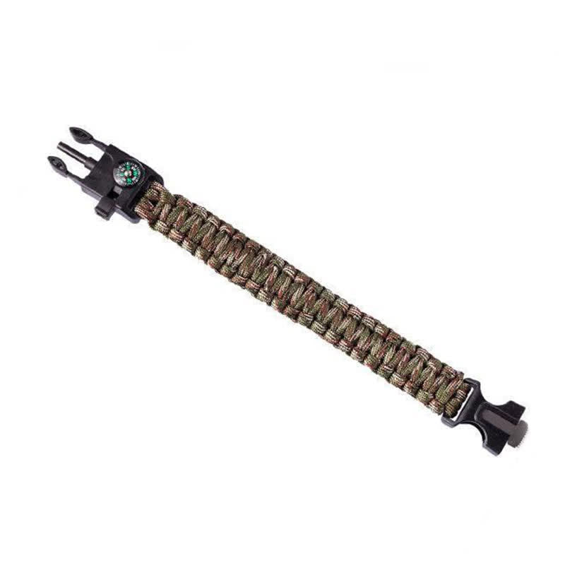 5 In 1 Survival Compass Whistle Multifunction Kit Bracelet