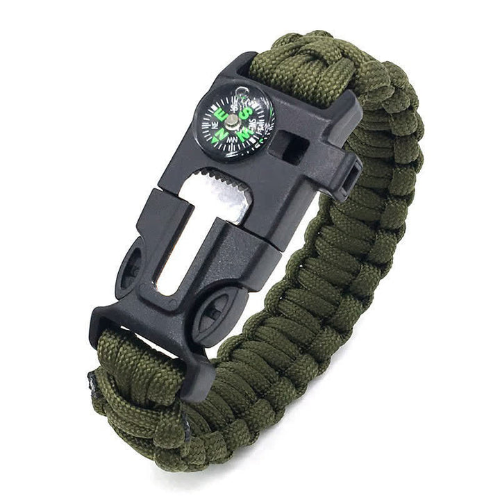 5 In 1 Survival Compass Whistle Multifunction Kit Bracelet