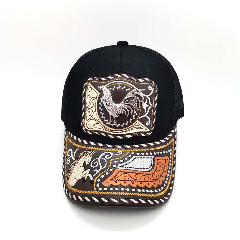 Black 3d Metal Pattern Western Ethnic Fashion Mexican Truck Hat (Pre-Sale) - image 11