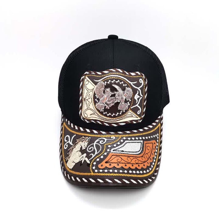 Black 3d Metal Pattern Western Ethnic Fashion Mexican Truck Hat (Pre-Sale) - image 15